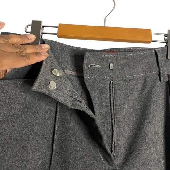 Olsen Europe Women's Gray Straight Leg Formal Wear Pants - Picture 5 of 10